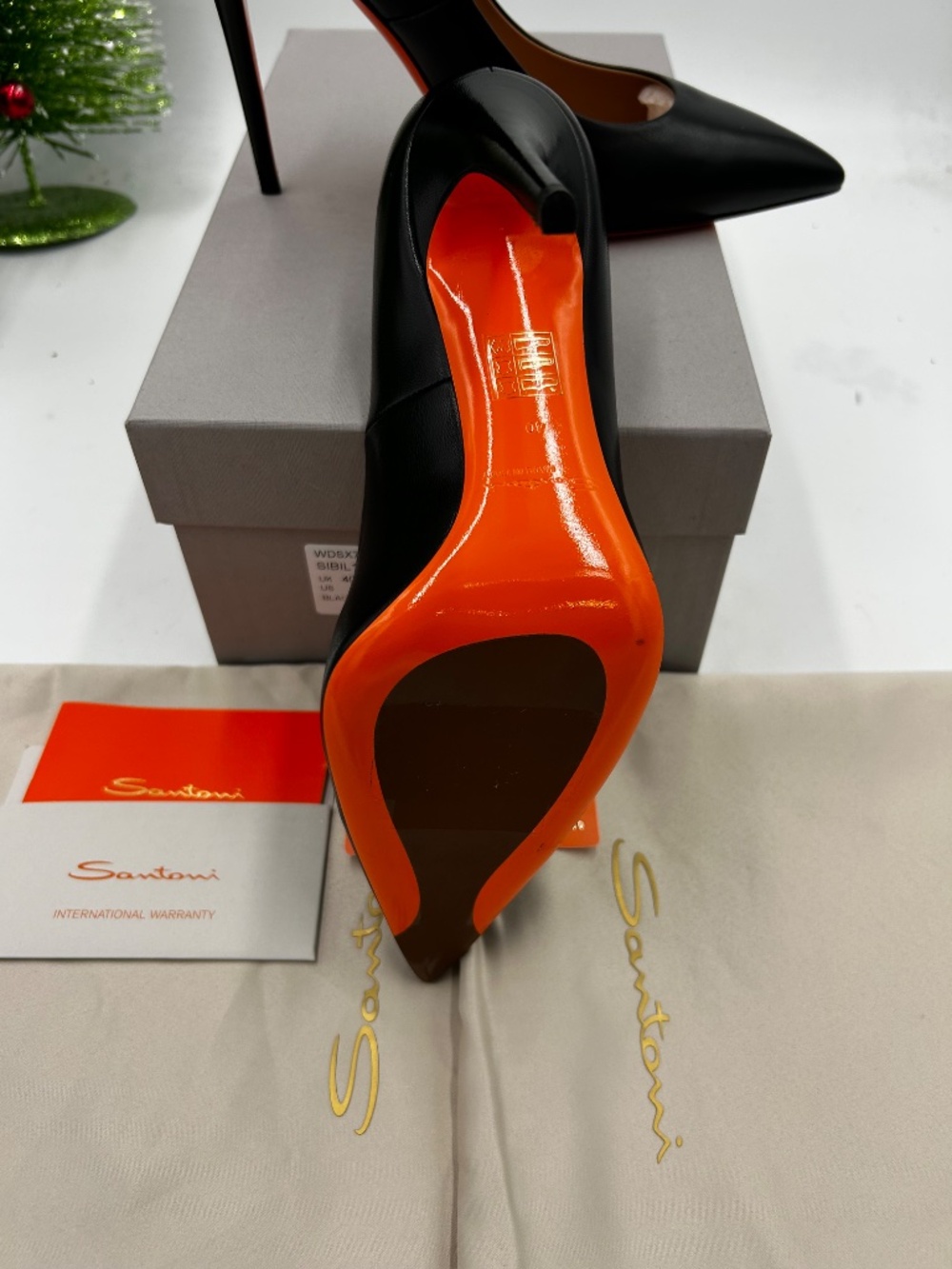 Women’s Santoni Sibil 105mm Leather Pumps. Size 40/10 US. Made in Italy. - Picture 4 of 10